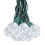 Picture of 10 Pure White Sparkle Orb LED G40 Pre-Lamped String Lights