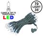 Picture of 70 Light Traditional T5 Pure White LED Mini Lights Green Wire