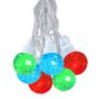 Picture of 10 Multi Sparkle Orb LED G40 Pre-Lamped String Lights White Wire