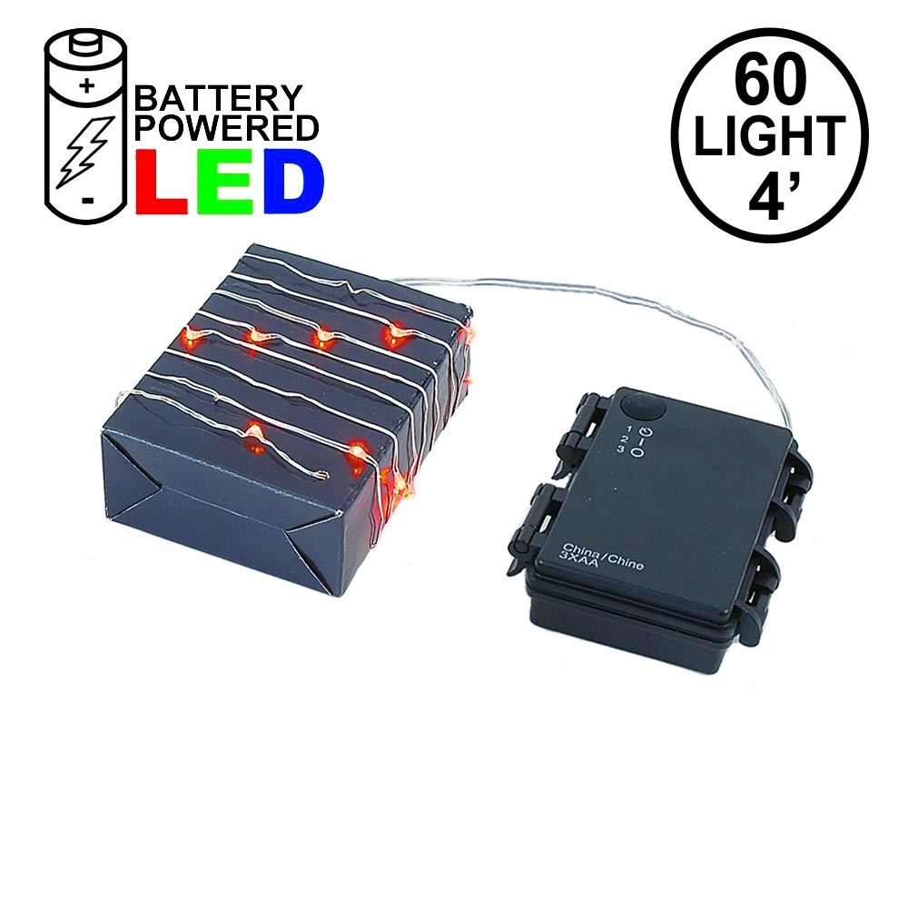 Picture of Battery Operated LED Micro Fairy Light Set 60 Light Amber***On Sale***
