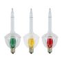Picture of Clear Bubble Light With Clear Multi Base Replacements 3 Pack 