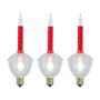 Picture of Red Bubble Light With Silver Glitter Replacements 3 Pack 
