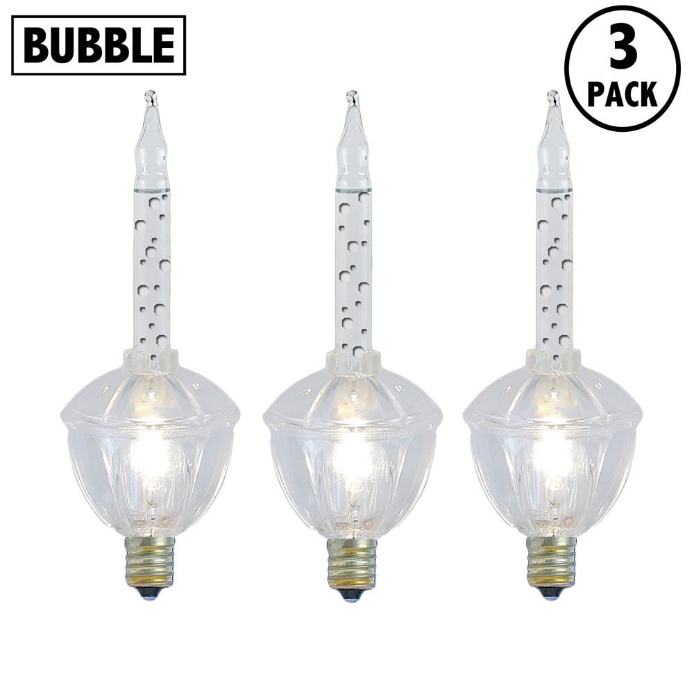 Picture of Clear Bubble Light With Clear Base Replacements 3 Pack 
