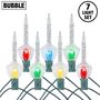 Picture of Clear with Clear Multi Color Base Bubble Light Set 7 Lamps