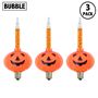 Picture of Orange Pumpkin Halloween Bubble Light Replacements 3 Pack 