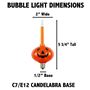 Picture of Orange Pumpkin Halloween Bubble Light Replacements 3 Pack 