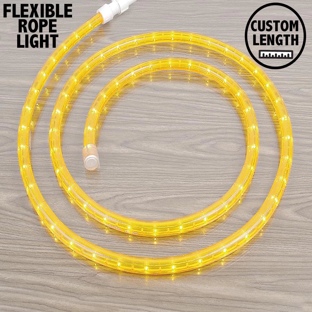 Picture of Yellow Rope Light Custom Cut 1/2" 120V Incandescent