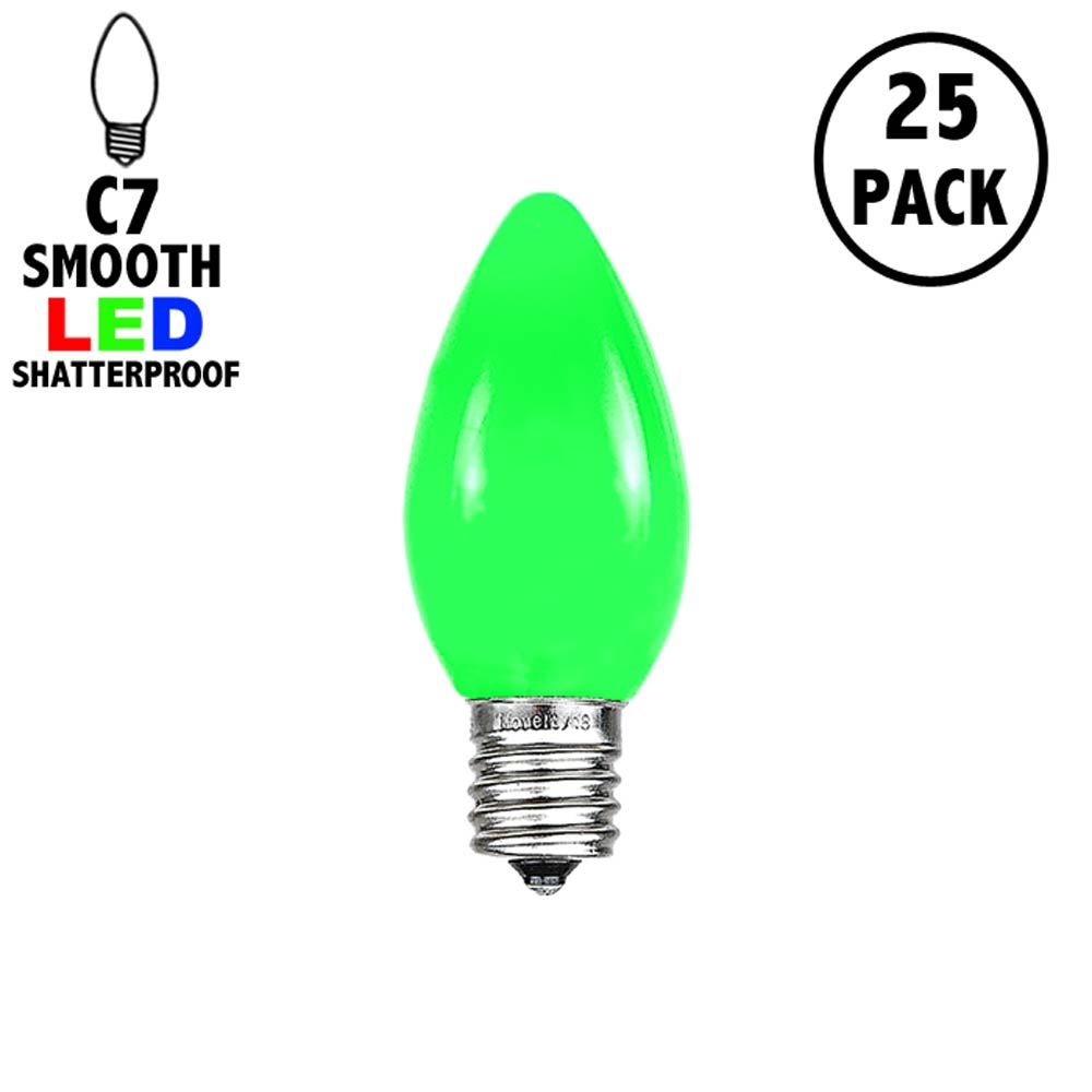 Picture of C7 - Green - Ceramic (plastic) LED Replacement Bulbs - 25 Pack
