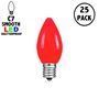 Picture of C7 - Red - Ceramic (plastic) LED Replacement Bulbs - 25 Pack