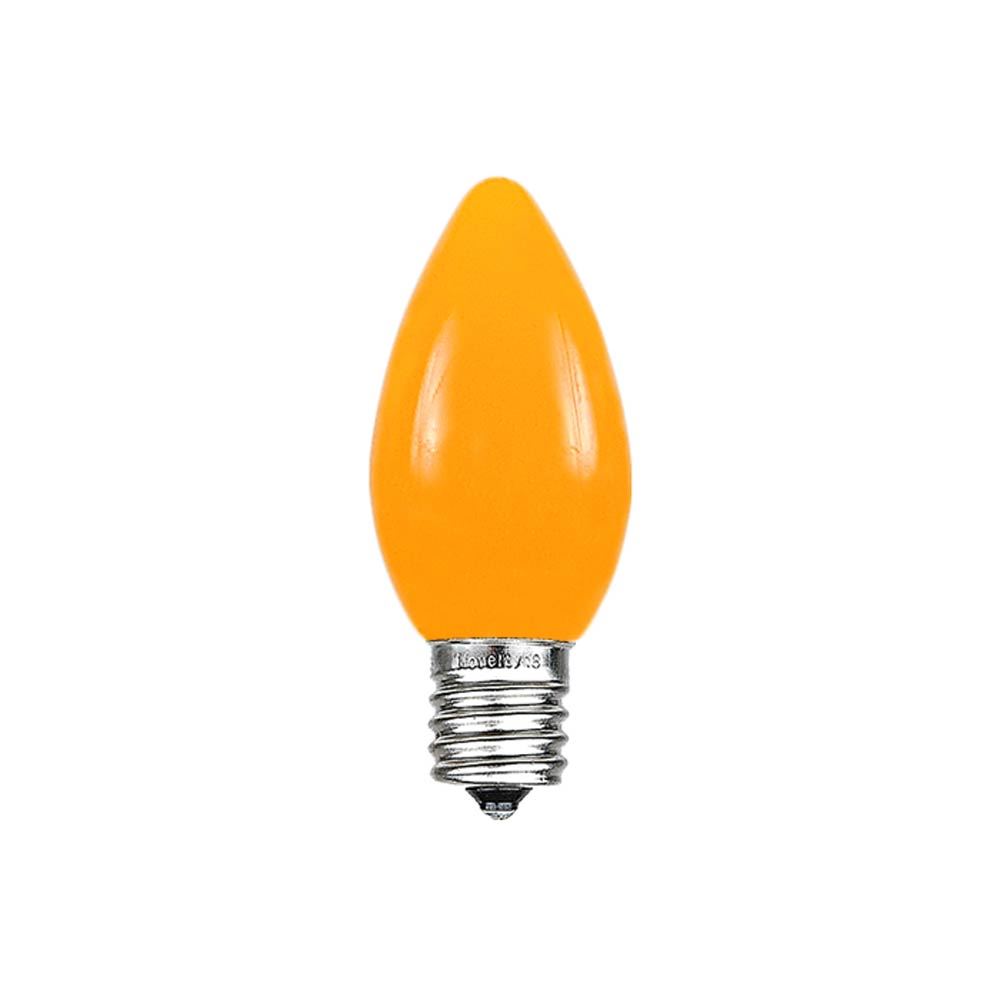 5 Pack Orange Ceramic S11 Globe Bulbs 7.5W 120V E26 Medium Base Dimmable