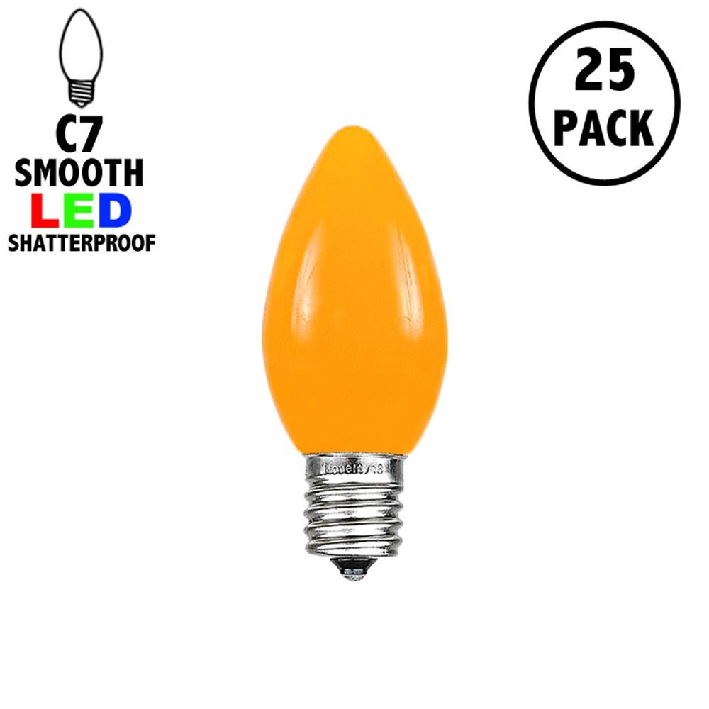 Picture of C7 - Orange - Ceramic (plastic) LED Replacement Bulbs - 25 Pack