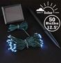 Picture of Pure White LED Solar Powered Lights 50 Light String Green Wire