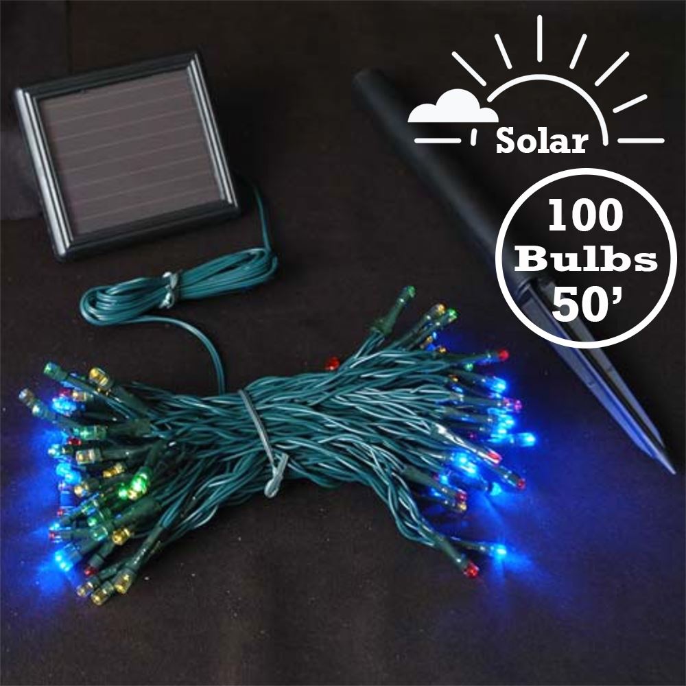 Smart Solar 50 Coloured LED Light String 
