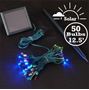 Picture of Multi LED Solar Powered Lights 50 Light String Green Wire