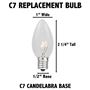 Picture of Pure White C7 LED Plastic Filament Replacement Bulbs 25 Pack