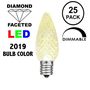 Picture of Old Color Warm White C9 LED Replacement Bulbs 25 Pack 