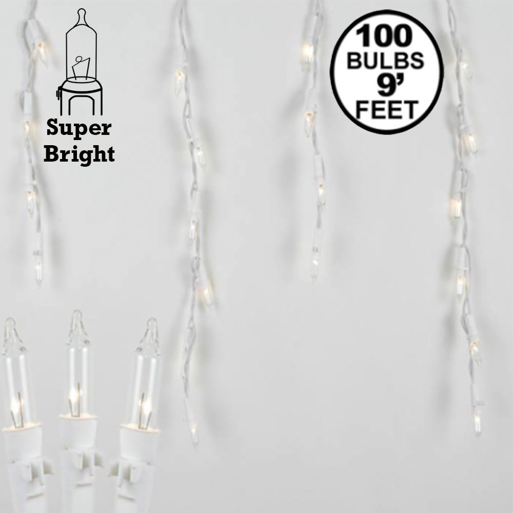 Picture of Pro-Line Icicle Lights White Wire Medium Drops