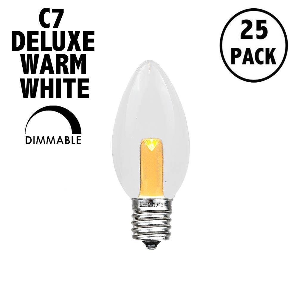 Picture of C7 Pro - Deluxe Warm White - Glass LED Replacement Bulbs - 25 Pack***ON SALE***