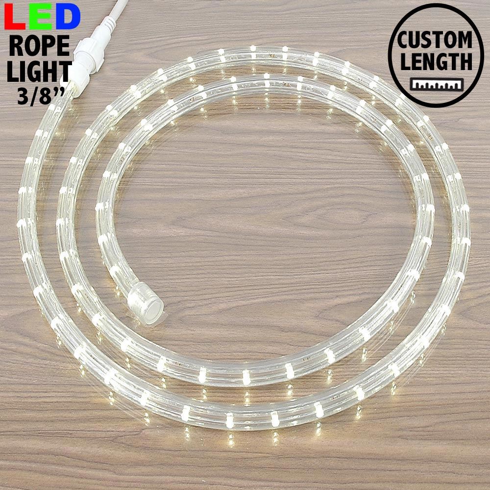 Picture of Warm White LED Custom Mini Rope Light Kit 3/8" 2 Wire 120v