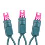 Picture of 20 LED Battery Operated Lights Pink Green Wire