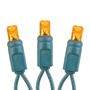 Picture of 50 LED Battery Operated Lights Amber on Green Wire
