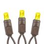 Picture of 50 LED Yellow LED Christmas Lights 11' Long on Brown Wire