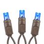 Picture of 50 LED Blue LED Christmas Lights 11' Long on Brown Wire