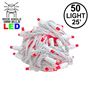 Picture of Commercial Grade Wide Angle 50 LED Red 25' Long White Wire