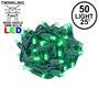 Picture of Twinkle LED Christmas Lights 50 LED Green 25' Long Green Wire