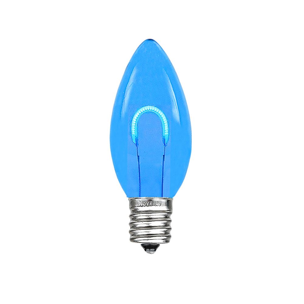 Picture of Blue C9 U-Shaped LED Plastic Flex Filament Replacement Bulbs 25 Pack 