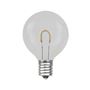 Picture of Warm White G40 U-Shaped LED Plastic Flex Filament Replacement Bulbs 25 Pack