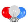 Picture of Red/White/Blue G50 U-Shaped LED Glass Flex Filament Replacement Bulbs 25 Pack