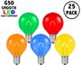 Picture of Multi Colored G50 U-Shaped LED Plastic Flex Filament Replacement Bulbs 25 Pack