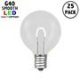Picture of Pure White G40 U-Shaped LED Plastic Flex Filament Replacement Bulbs 25 Pack