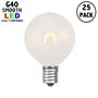Picture of Warm White Satin G40 U-Shaped LED Plastic Flex Filament Replacement Bulbs 25 Pack