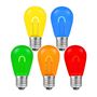 Picture of Multi Colored S14 U-Shaped LED Plastic Flex Filament Replacement Bulbs 25 Pack
