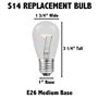 Picture of Warm White Satin S14 U-Shaped LED Plastic Flex Filament Replacement Bulbs 25 Pack