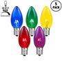 Picture of 5 Pack Assorted Transparent C9 7 Watt Replacement Bulbs