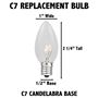 Picture of 5 Pack Clear Transparent C7 5 Watt Bulbs
