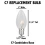 Picture of 5 Pack Red Transparent C7 5 Watt Bulbs