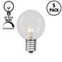 Picture of 5 Pack Clear G30 5 Watt Replacement Bulbs