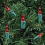 Picture of Red Christmas Mini Lights 100 Light 50 Feet Long on Green Wire