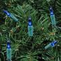 Picture of Blue 50 Light 11' Long Green Wire Christmas Mini Lights