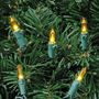 Picture of Yellow 50 Light 11' Long Green Wire Christmas Mini Lights
