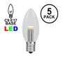 Picture of 5 Pack Warm White Smooth Glass C9 LED Bulbs