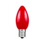 Picture of Red Ceramic Opaque C9 7 Watt Bulbs 25 Pack