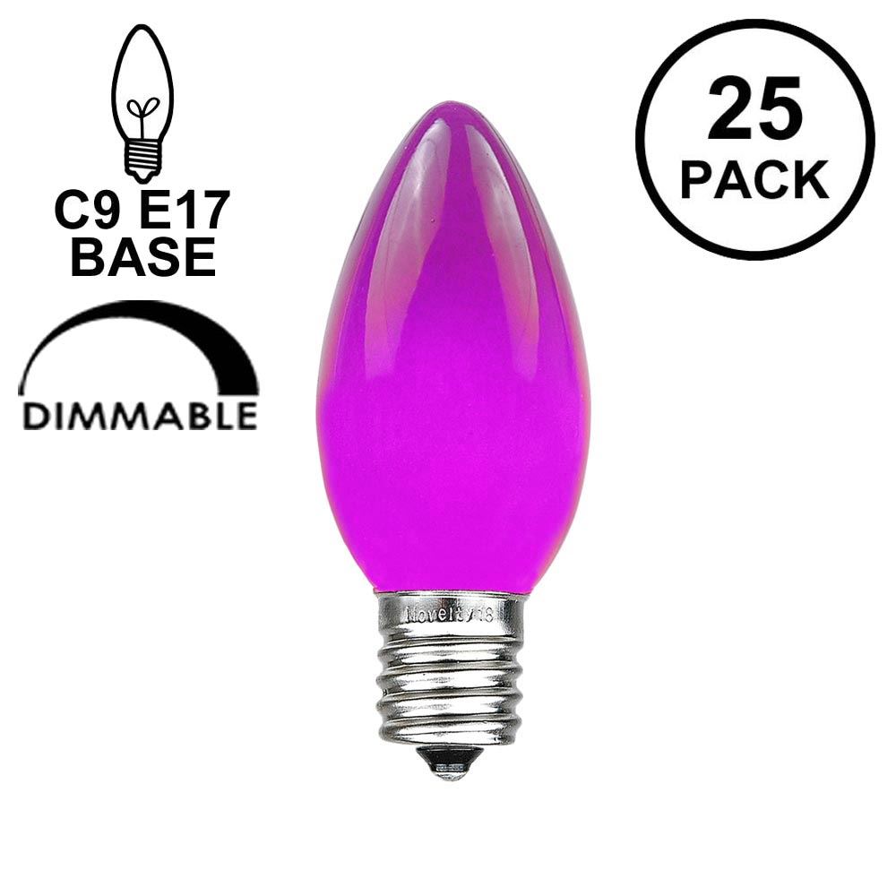 25 C9 Pink Opaque/Solid Color Bulbs Indoor/Outdoor Christmas Bulbs 