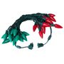 Picture of 25 Red & Green Ceramic LED C9 Pre-Lamped String Lights Green Wire