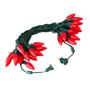 Picture of 25 Red Ceramic LED C9 Pre-Lamped String Lights Green Wire