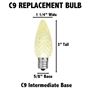 Picture of Teal C9 LED Replacement Bulbs 25 Pack 